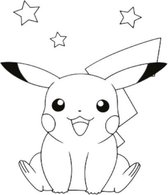 Pikachu deur/muur STICKER - MUUR/DEUR