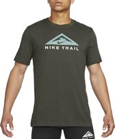 Nike Trail T-shirt - Mannen - Donker groen - Groen - Wit