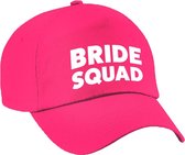 1x Roze vrijgezellenfeest petje Bride Squad dames - Vrijgezellenfeest vrouw artikelen/ petjes