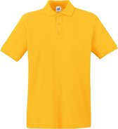 Geel polo shirt premium van katoen voor heren - Polo t-shirts voor heren S (EU 48)