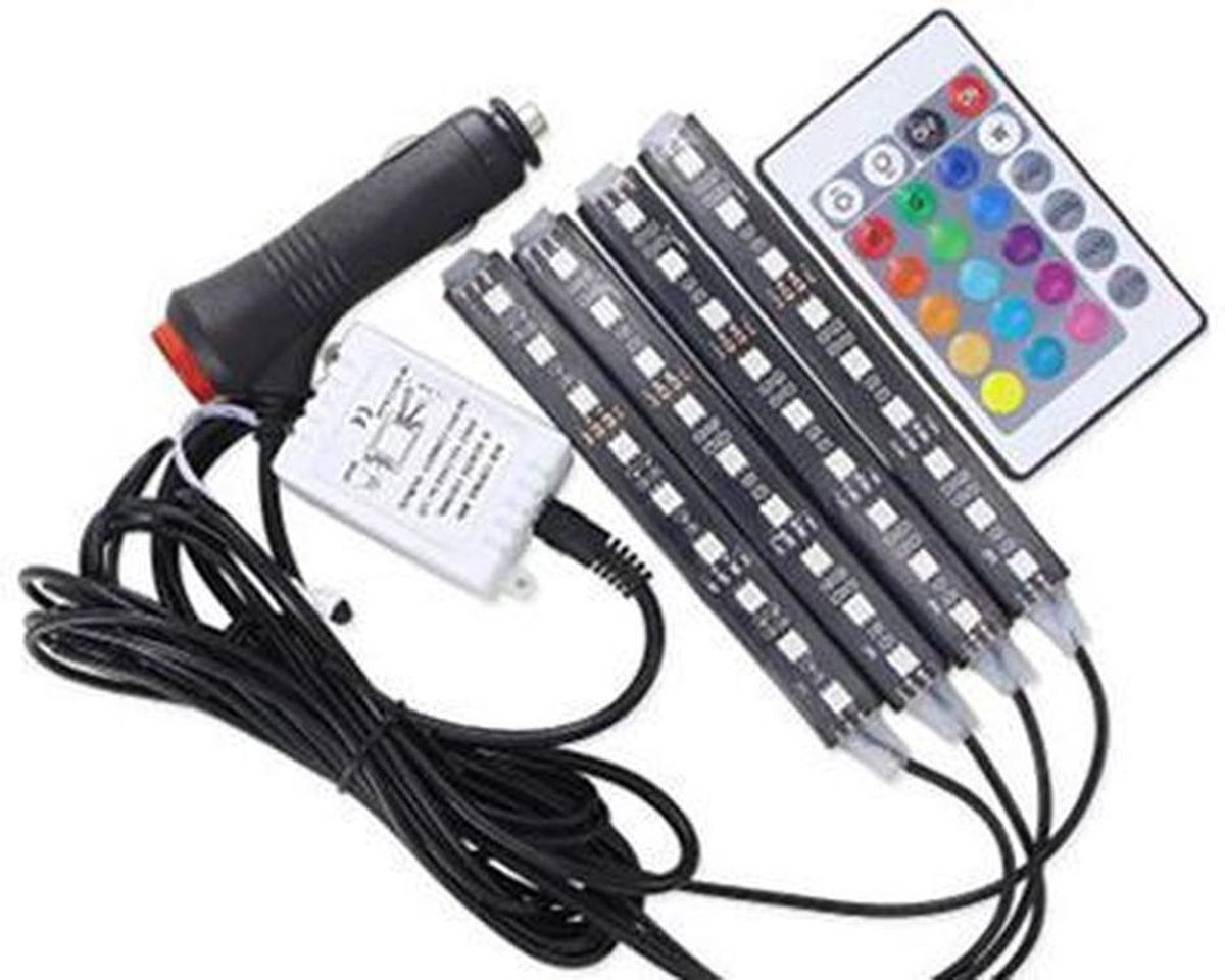 Auto LED RGB Strips - Autoverlichting 12V - LED Strips met  Afstandsbediening -... | bol.com