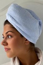 Diane® haarhanddoek - super dikke microvezel - krullend haar - DE BESTE - snel drogend - lekker zacht - curly hair - LICHT BLAUW / LIGHT BLUE