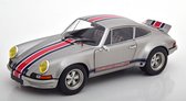 Porsche 911 RSR 1973 “Backdating Outlaw” (Zilver) (22 cm) 1/18 Solido + 3 auto stickers! - Modelauto - Schaalmodel - Model auto - Miniatuurautos - Miniatuur auto