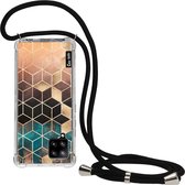 Casetastic Samsung Galaxy A42 (2020) 5G Hoesje met koord - Lanyard Case - Ombre Dream Cubes Print