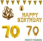 70 jaar Verjaardag Versiering Pakket Goud