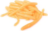 Libra Lures Dying Worm - Hot Orange - 7cm - 15 Stuks - Oranje