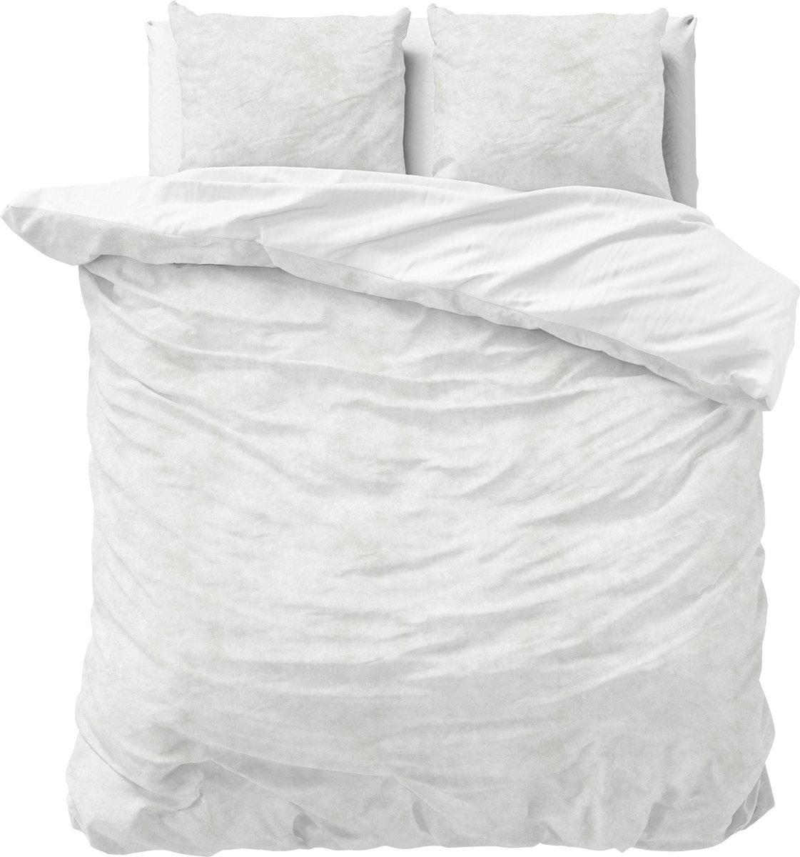 Sleeptime Velvet Touch - Dekbedovertrekset - Lits-Jumeaux - 240x200/220 + 2 kussenslopen 60x70 - Wit
