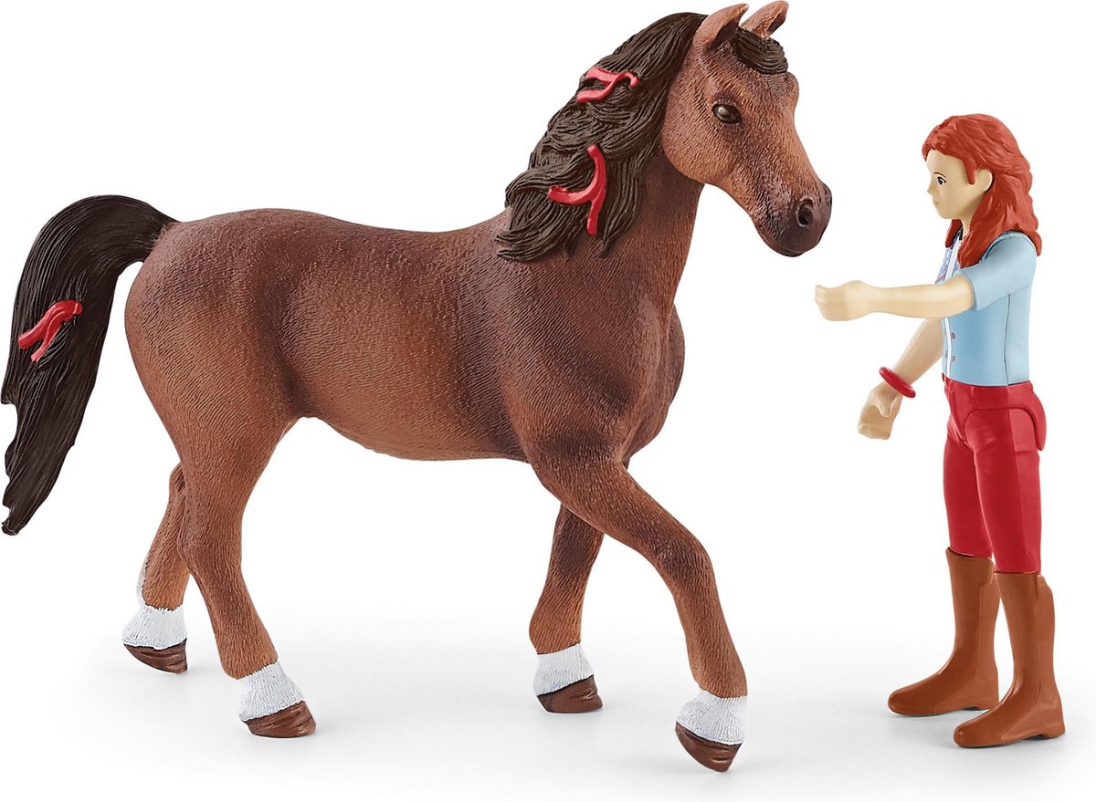 schleich HORSE CLUB - Speelfigurenset - Hannah en Cayenne - Kinderspeelgoed voor Jongens en Meisjes - 5 tot 12 jaar - 42539 — afbeelding 2