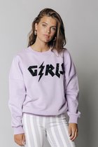 Colourful Rebel Girls Rhinestones Dropped Shoulder Sweat - Maat XS