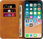 Bookcase Apple iPhone 11 | Hoogwaardig PU Leren Hoesje | Luxe Uitstraling | Telefoonhoesje | Portemonnee | Cognac Bruin
