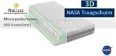 Aloe Vera - Tweepersoons Matras 3D MICROPOCKET NASA traagschuim 7 ZONE 23 CM - 160x210/23