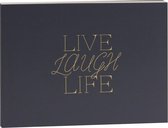 ARTEbene - Gastenboek - Live, Laugh, Life - 22,5 x 17,5 cm