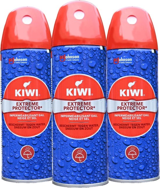 Ongemak Vrijgekomen jungle Kiwi waterdicht spray - waterafstotende spray voor textiel - schoenen en  kleding - 3x200ml | bol.com