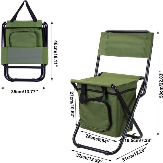 Pêche Pliable Sac à dos Chaise Isolation Sac Cooler Portable Plage Chaise  pliante... | bol.com