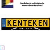 Jaguar kentekenplaathouder/nummerplaathouder - Belgische en Nederlandse kentekens