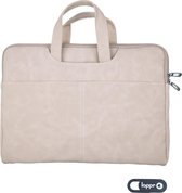 LAPPR - Venusta IV - Laptoptas - Laptophoes - Laptop Sleeve - Vegan Leer - Laptophoes 14 inch - Abrikoos + Gratis Webcam Cover