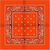 6 pièces - Paisley Bandanas - Paisley Farmers Handkerchief - Bandana - foulard - orange