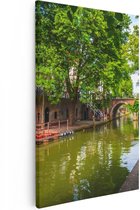 Artaza Peinture sur toile Oudegracht à Utrecht - 80x120 - Groot - Photo sur toile - Impression sur toile