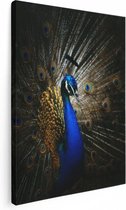 Artaza - Peinture Sur Toile - Paon Bleu Aux Grosses Ressorts - 30x40 - Klein - Photo Sur Toile - Impression Sur Toile