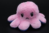 Octopus Knuffel Mood – Omkeerbaar - TikTok Hype 2021 – Verschillende Kleuren – Blij en Boos - Sleutelhanger - Blauw - Roze - Roze