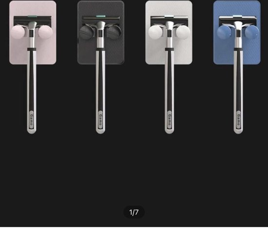 Foto: 1 stk scheermes houder haak multi purpose plakken haak zelfklevende scheren razor plug haken heavy duty voor badkamer keuken blauw