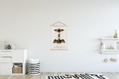 Porte-affiche avec affiche - Affiche scolaire - Chauve-souris - Vintage - Animal - 60x90 cm - Lattes vierges
