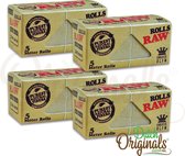 RAW Classic Rolls King size 5 meter - lange vloei - vloeipapier - rolling papers (smoking) - 4 stuks
