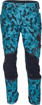 Neurum camouflage werkbroek petrol blauw maat 64