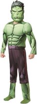 verkleedkostuum Hulk Deluxe junior groen maat 9-10 jaar