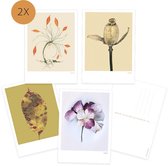 Luxe ansichtkaarten - set bloemen - blanco - zonder tekst - alle gelegenheden - najaar - hortensia - Poppy