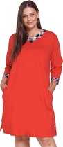 Doctor Nap Katoenen Nachthemd Dames | Nachthemd Dames 3/4 Mouw | Nachtjapon Dames | Nachthemd Dames Volwassenen | Red TB.4364 L