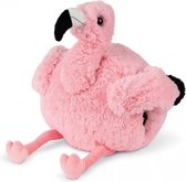 handwarmer/knuffel Flamingo junior 35 cm roze