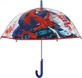 kinderparaplu Spiderman 74 cm automatisch rood/blauw