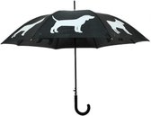 paraplu Hond 105 x 85 cm polyester zwart/wit