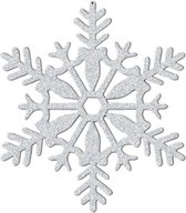 hangdecoratieset Sneeuwvlok 14,4 cm wit 4 stuks