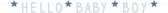 letterslinger Hello Baby Boy 1 meter karton blauw
