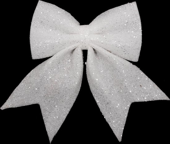 Strik topper satijnen strik decoratie strik zwart zilver kerst linten 19 x 25 cm - België