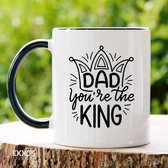 Dad you are the King - Customized mokken en bekers - mokken met tekst - mokken - bekers - cadeautje - cadeau voor vrouw - cadeau vor man - keramiek servies - valentijn cadeautje voor haar - v