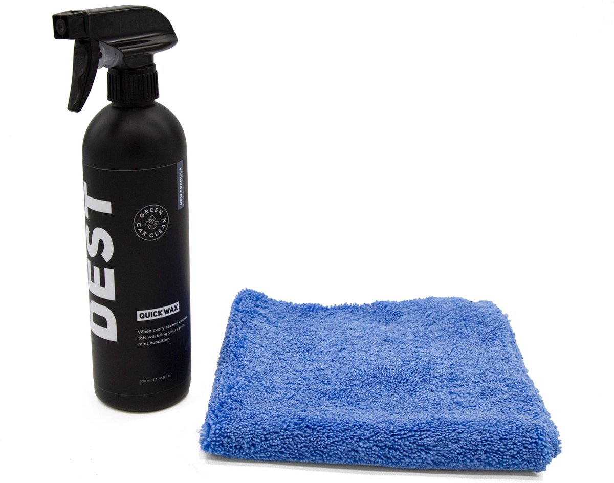 DEST - Spray wax + Microvezeldoek - Snel wax - Autopoets - Green Car Clean