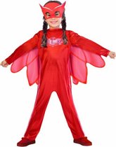 verkleedpak PJ Masks Owlette meisjes rood mt 5-6 jaar