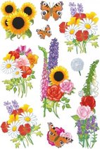 etiketten 10 stuks 16 x 9 cm bloemen & vlinders