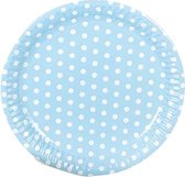 feestborden 18 cm papier blauw 6 stuks