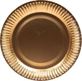 feestborden junior 23 cm karton ros√©goud 8 stuks