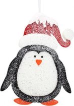 hangfiguur pingu√Øn 40 x 31 cm wit/zwart/rood