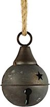 kerstbel ro Thierry 9 cm metaal zink