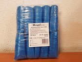 HygoBase wegwerp overschoenen blauw 100 stuks - waterdicht - 25 micron