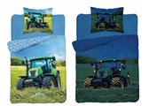 Holland Collection Dekbedovertrek - 140 x 200 cm - Tractor - Glow in the Dark