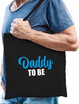 Daddy to be - cadeau katoenen tas zwart voor heren - Cadeau aanstaande papa