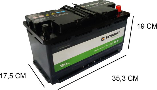 SYNERGY EcoPower 100Ah 800A 12V R+ - Batterie - Batterie au plomb Batterie  de... | bol.com