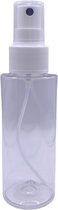 Spray flesje 100ml 10 stuks transparant - leeg - hervulbaar - reisflesje - pompspuit wit - plastic - PET